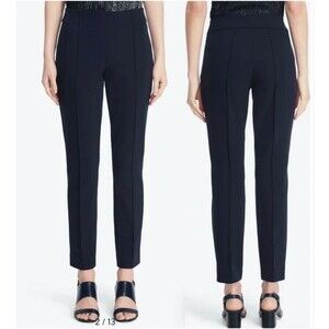 Lafayette 148 Gramercy Acclaimed Stretch Pants Womens 8 Navy Pull On NWOT $698
